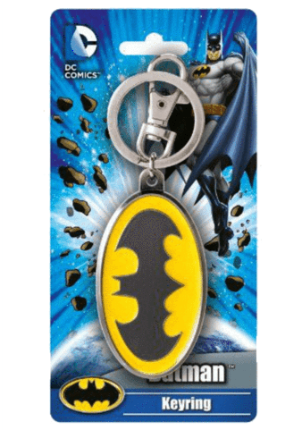 Dc Comics Batman Logo Color Pewter Keyring - Batman Logo Metal Color Keychain (480x480), Png Download