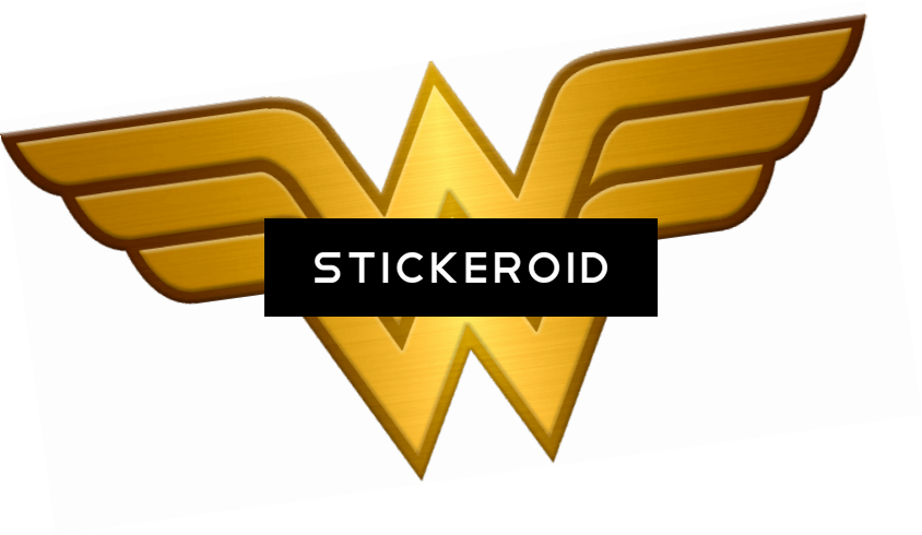 Wonder Woman Logo Metallic - Graphic Design (844x490), Png Download