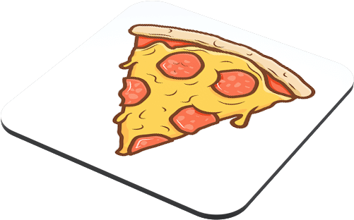 Pizza Slice Coaster - English Muffin (500x500), Png Download