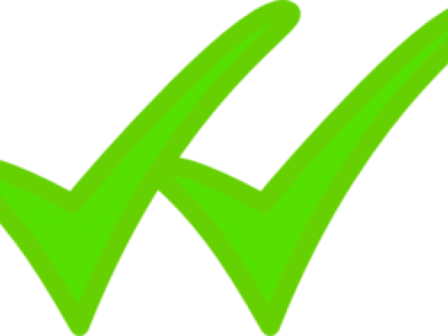 Green Tick Clipart Double (640x480), Png Download