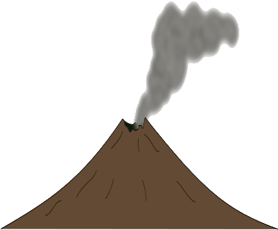 Volcano - Volcano Png (400x337), Png Download