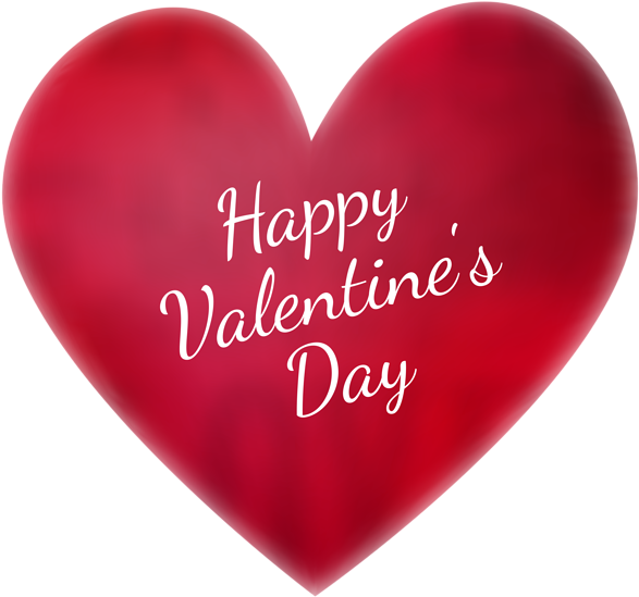Happy Valentines Day Png Image With Transparent Background - Happy Valentine's Day Heart (587x549), Png Download