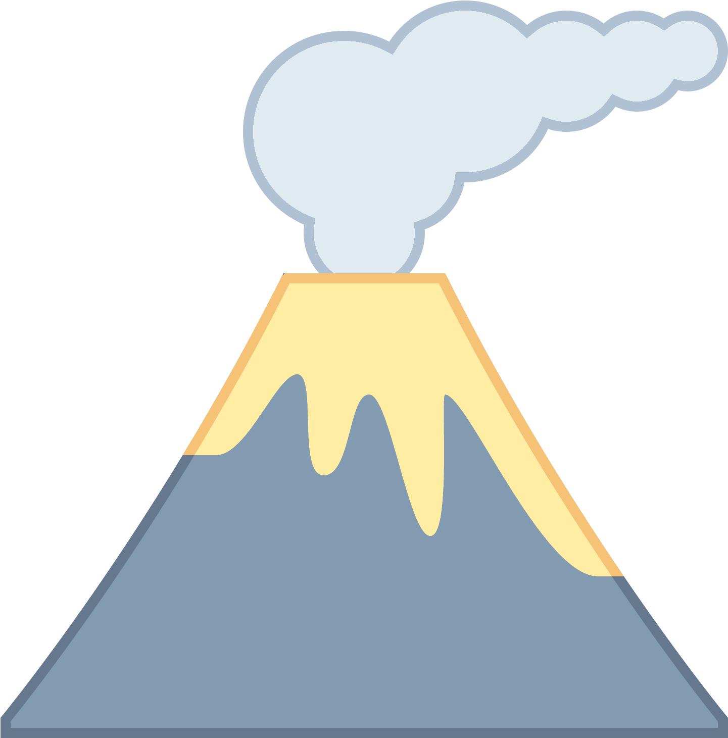 Volcán Icon - Volcano Icon (1600x1600), Png Download