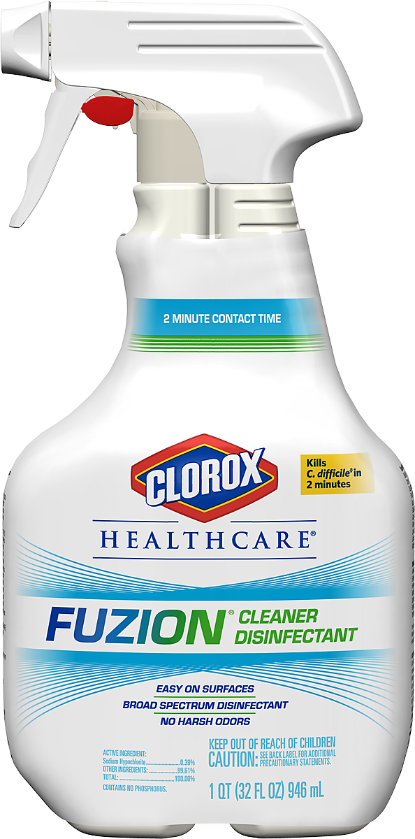 Clorox Healthcare Fuzion Cleaner Disinfectant, Unscented, (594x1200), Png Download