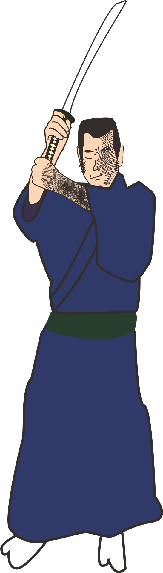 Samurai Katana Sword Weapon - Fujitora Young One Piece (960x1920), Png Download