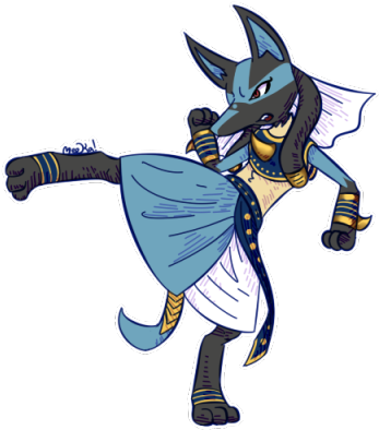 Lucario Is A Jackal, Anubis Is A Jackal Why Not - Anubis Fakemon (400x400), Png Download