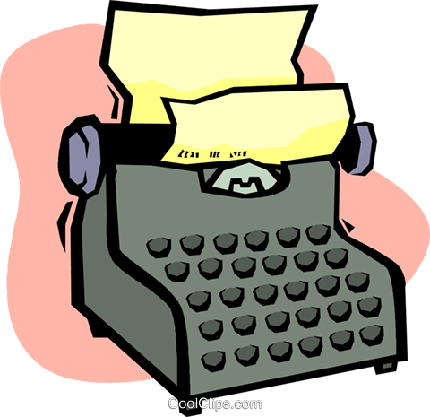 Typewriter Royalty Free Vector Clip Art Illustration - Illustration (480x465), Png Download