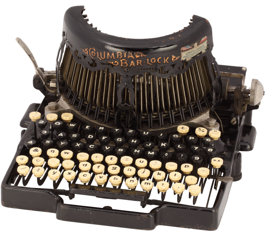 Typewriter “columbia Bar-lock” - Typewriter (1024x1024), Png Download