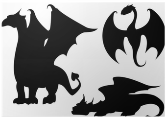 Dragon Silhouettes (400x400), Png Download