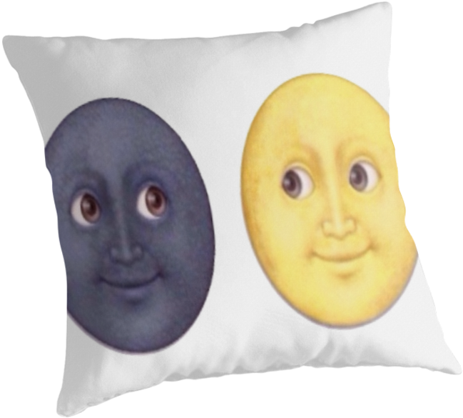 "moon Emoji" Throw Pillows By Jonnarogers - Penn State University Nittany Lions Throw Pillow, Sunglasses (875x875), Png Download