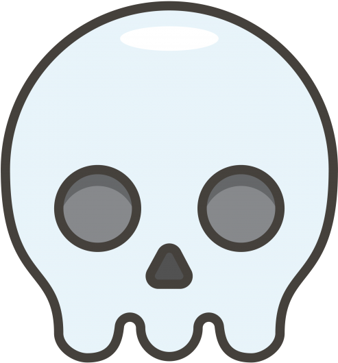 Skull Emoji - Icone Caveira (866x650), Png Download