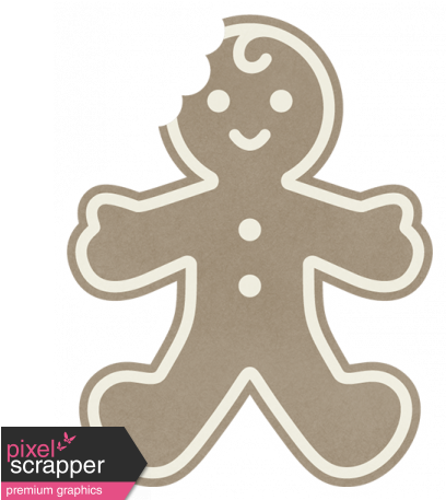 Christmas Day Sticker Gingerbread Man - Digital Scrapbooking (456x456), Png Download