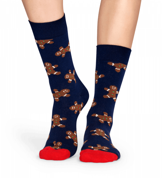 Gingerbread Man Sock - Happy Socks Gingerbread (548x600), Png Download