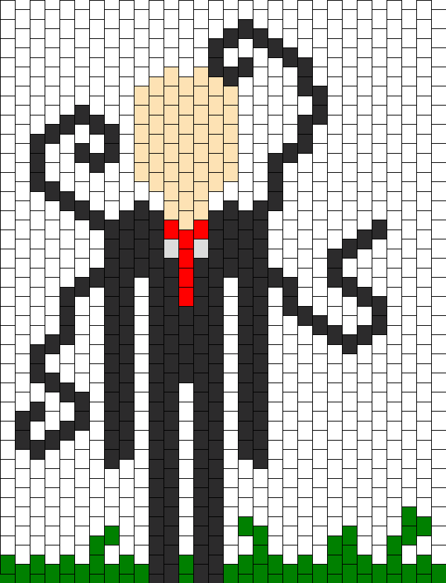 Slender Man Kandi Pattern - Creative Arts (630x823), Png Download