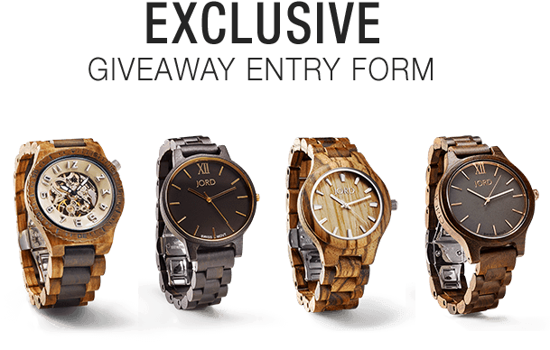 Jord Giveaway Entry Form Header - Jord Wooden Wrist Watches For Men Or Women - Fieldcrest (650x494), Png Download