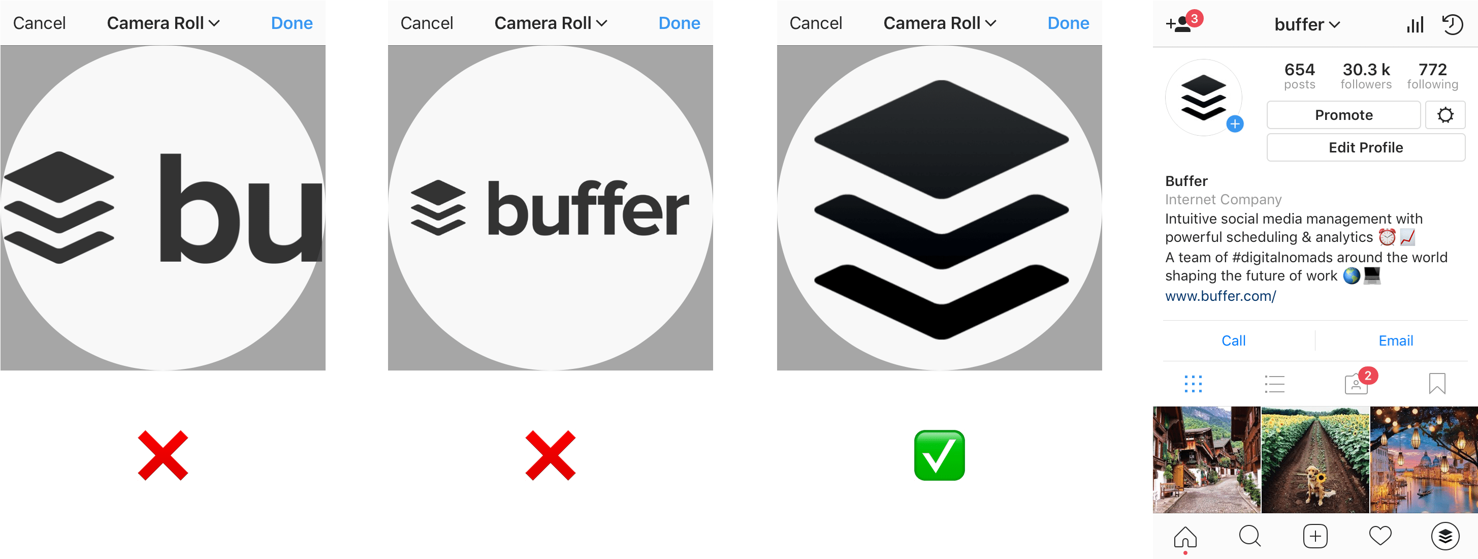 Instagram Profile Photo - Buffer (3006x1155), Png Download