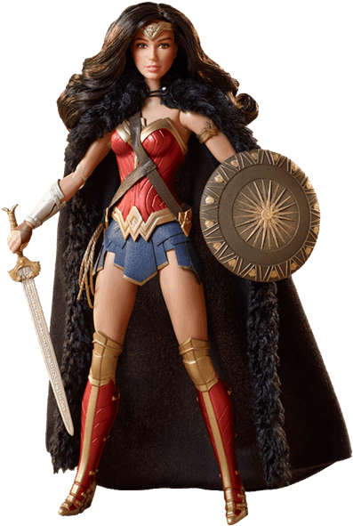 1 Of - Wonder Woman Black Label Barbie (600x600), Png Download