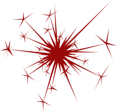Red Sparkles Fireworks - Sparkles Png (376x360), Png Download