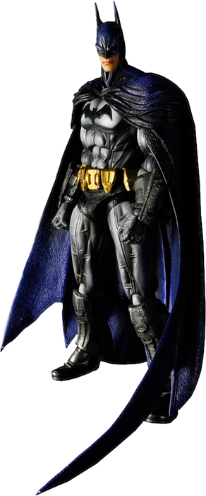 Arkham City - Figurine Batman Arkham City Play Arts Kai - Batman (292x700), Png Download