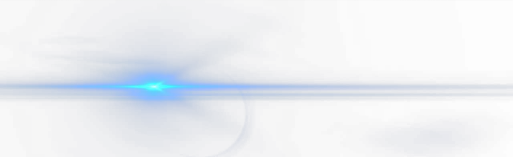Blue Lens Flare - Sea (1000x306), Png Download