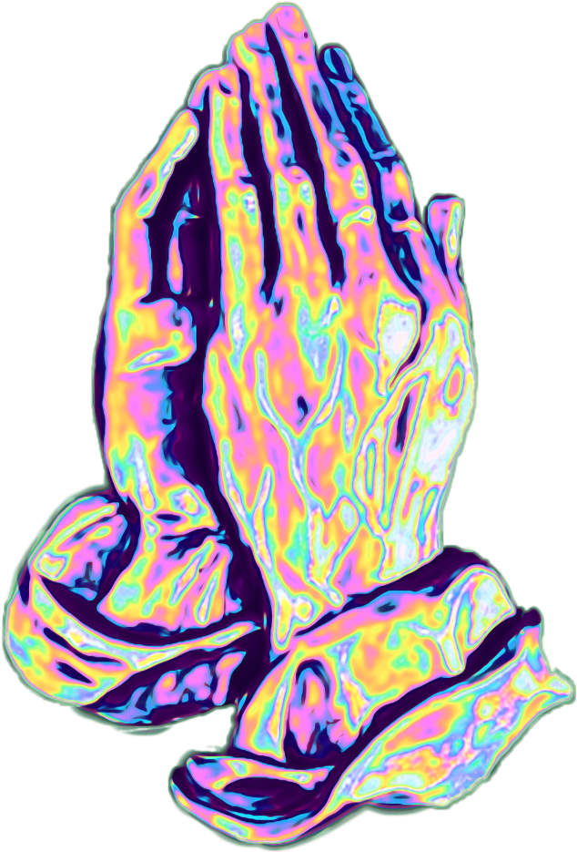 Hands Prayer Hand Praying Hologram Holographic Holo - Salat Islam (1024x1024), Png Download
