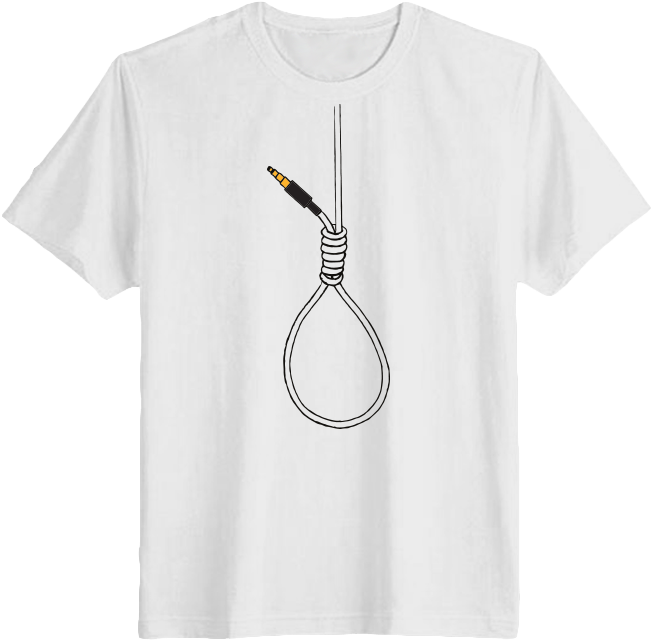 Noose T-shirt - Saint Laurent White Logo T Shirt (800x800), Png Download