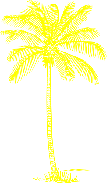Yellow Palm Tree Png (348x591), Png Download