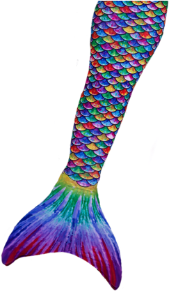 Hawaiian Rainbow Mermaid Tail Skin - Mermaid (480x480), Png Download