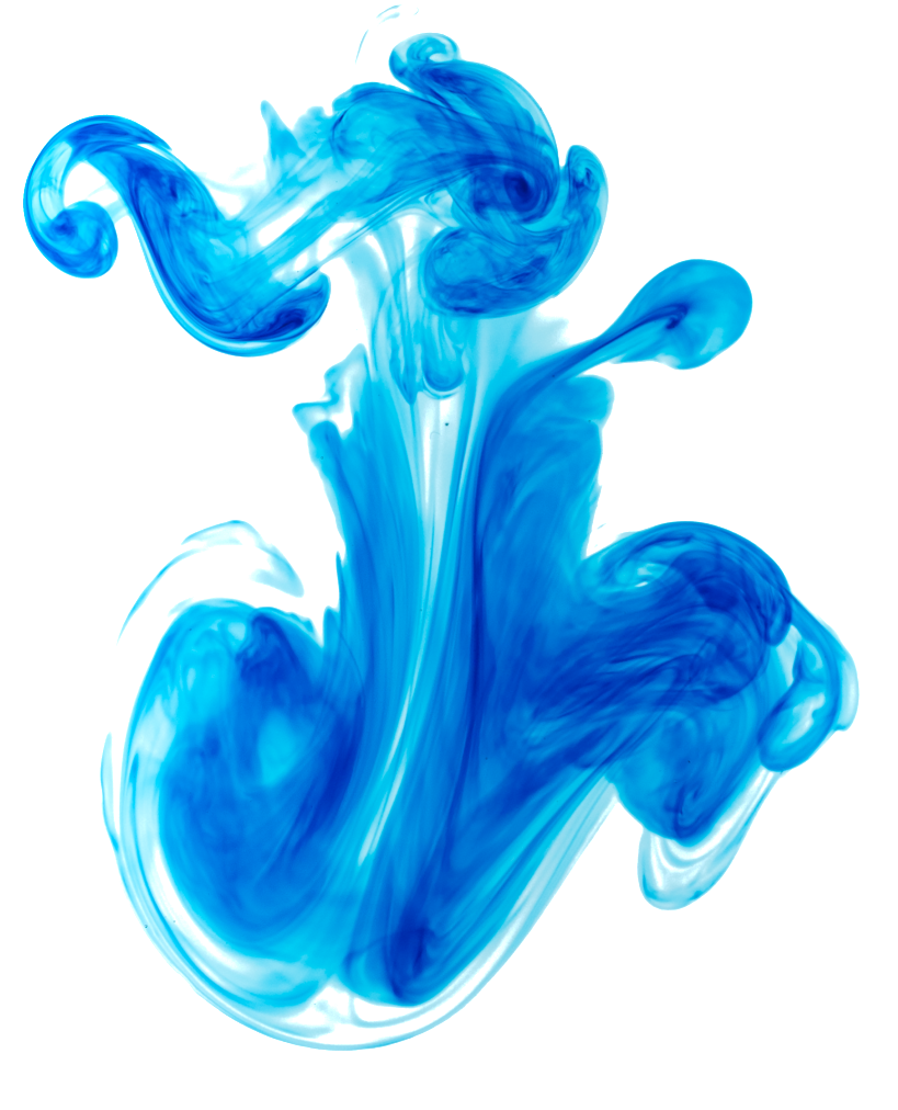 Blue Beautiful Ink Effect - Cartoon Blue Smoke (1024x1024), Png Download