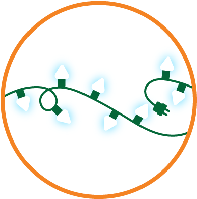 Clear Christmas Lights - Clock Png Index (427x391), Png Download