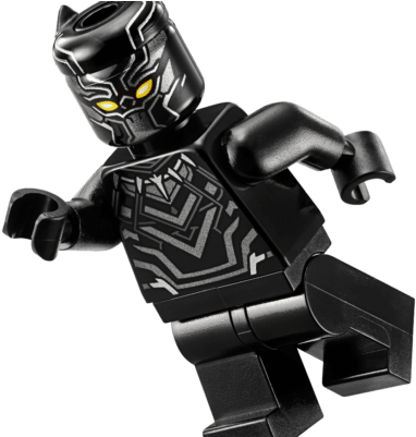 Lego Black Panther Figurine - Lego Super Heroes 76047 Black Panther Pursuit Building (400x400), Png Download
