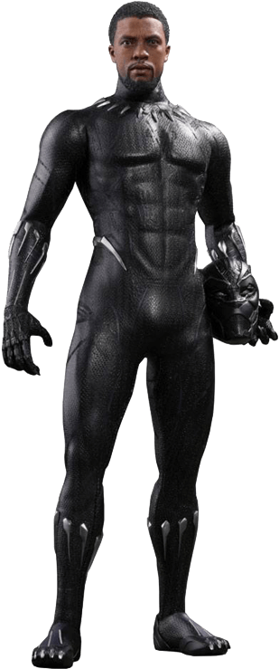 Black Panther - Black Panther Movie New Hot Toys (566x800), Png Download