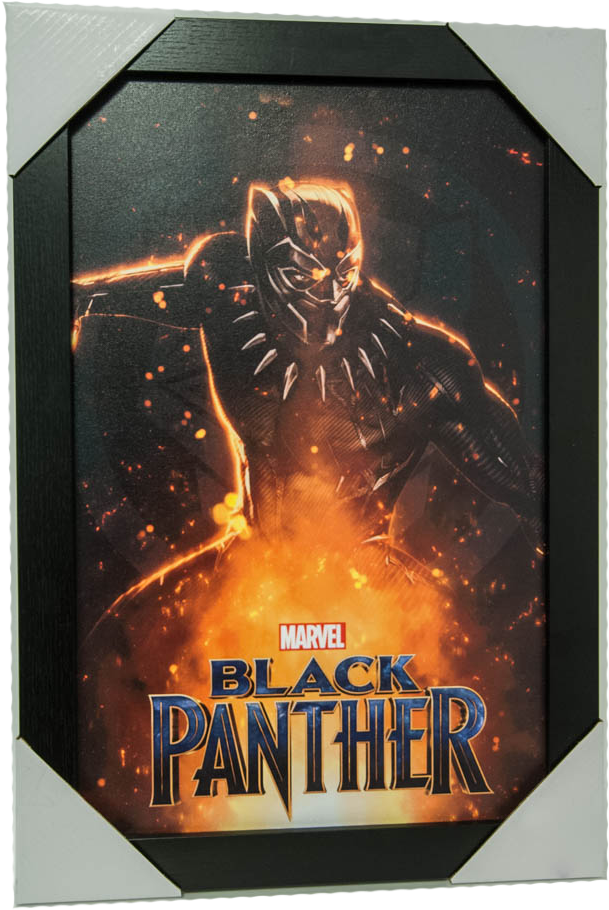 Poster Framed Black Panther Spark - Film (732x1000), Png Download