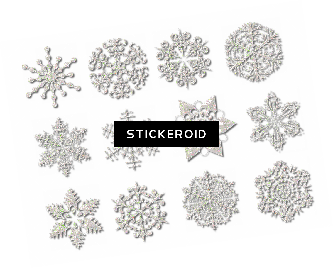 Snowflakes Border Frame (1135x914), Png Download