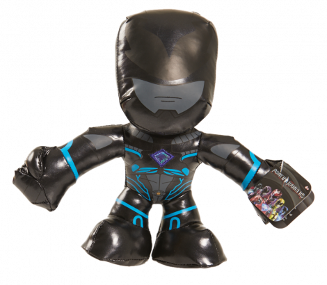 Power Rangers Movie Stylized Small Plush - New! 7" Just Play - Power Rangers Black Ranger Small (470x410), Png Download