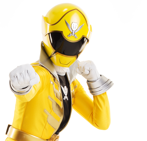 The Yellow Ranger - Yellow Ranger Super Megaforce (510x490), Png Download