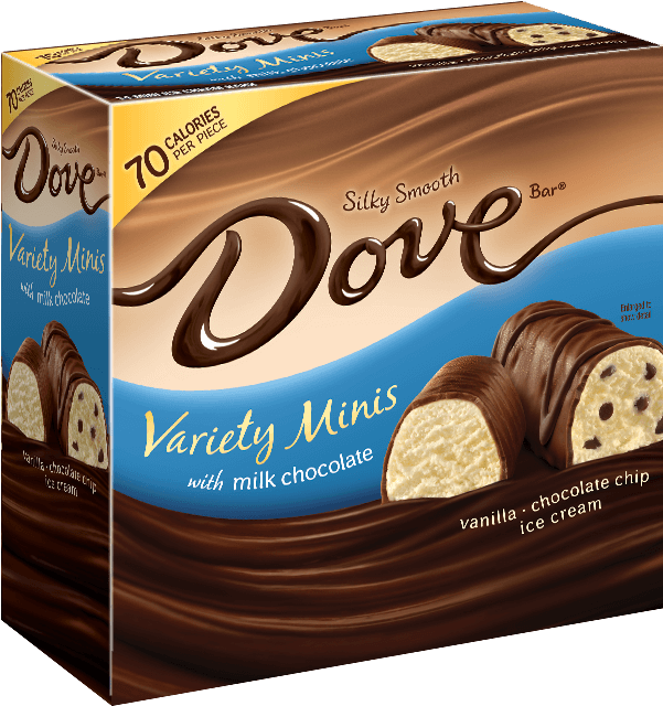 Dovebar® Miniatures Variety Pack With Milk Chocolate - Dove Minis (668x639), Png Download