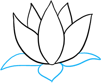 How To Draw Lotus Flower - Drawing (680x678), Png Download