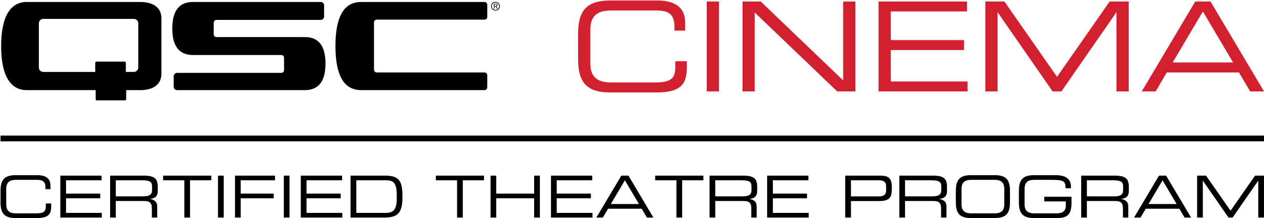 Qsc Announces First Certified Theatres News Qsc Png - Qsc Audio Ad-ci52t In-ceiling Mount Loudspeaker, White (3000x900), Png Download