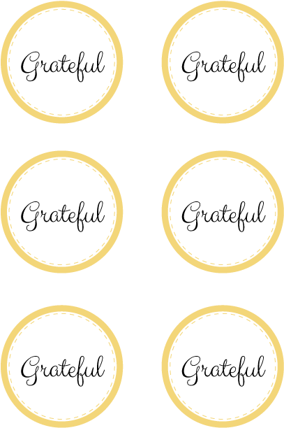 Grateful Gift Tag “ - Circle (612x792), Png Download