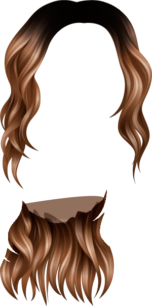 Jesus Hair Png Image Stock - Momio Hair No Edit (300x602), Png Download