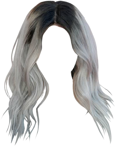 Grey Hair Long Transparent (521x625), Png Download