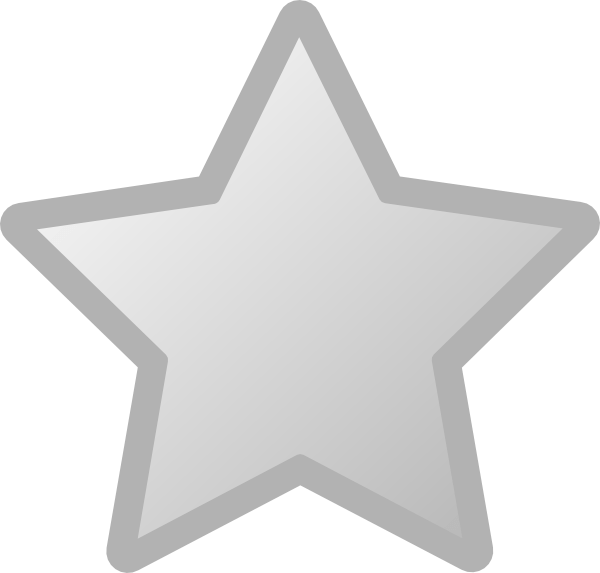 Grey And White Star Clipart - Grey Stars Vector Png (600x573), Png Download