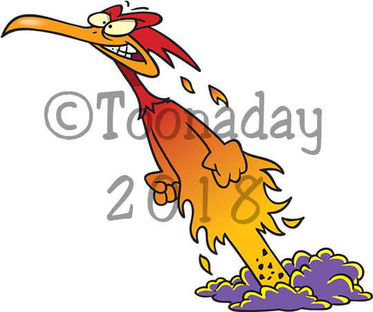 Cartoon Phoenix (600x450), Png Download