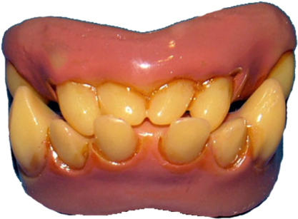 Dentures / Fangs Billy Bob - Scary Teeth Png (422x500), Png Download