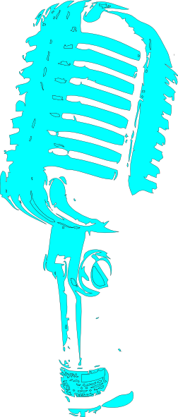 Microphone Clipart Black And White (252x591), Png Download