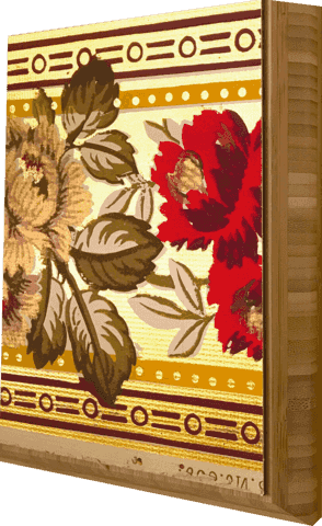 3-band Gilt Floral Border - Garden Roses (294x480), Png Download