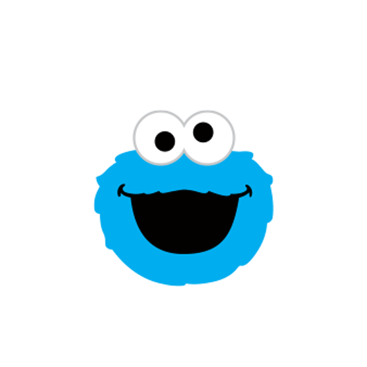 Cookie Monster - Sesame Street Cookie Monster Plate (530x530), Png Download