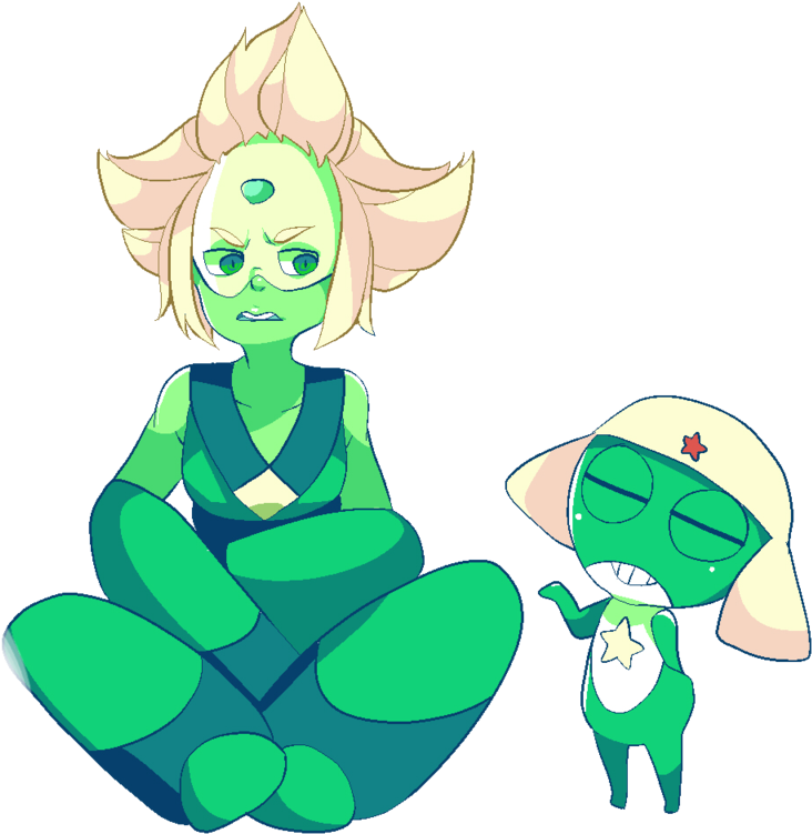 Cute Green Alien Cuties By Kaeseo - Steven Universe Keroro (732x751), Png Download