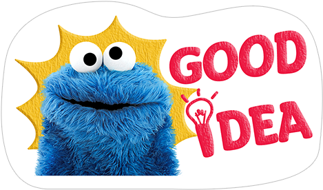 Viber Sticker «cookie Monster Stickers» - Curad 20 Piece Children's Bandages, Sesame Street (490x317), Png Download